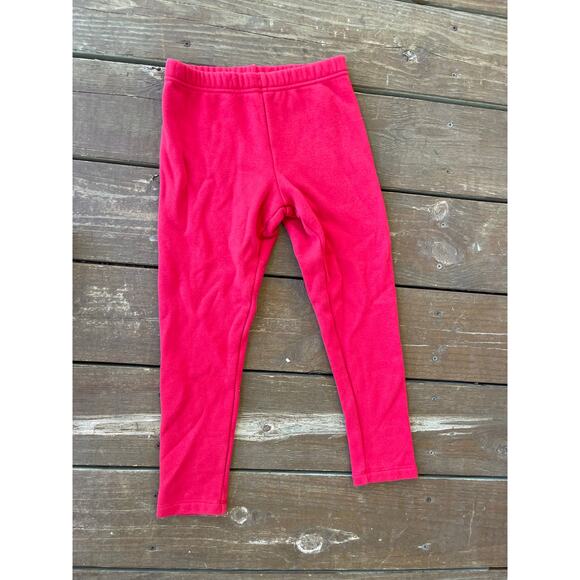 Girls 8 red fleece leggings - Picture 1 of 3